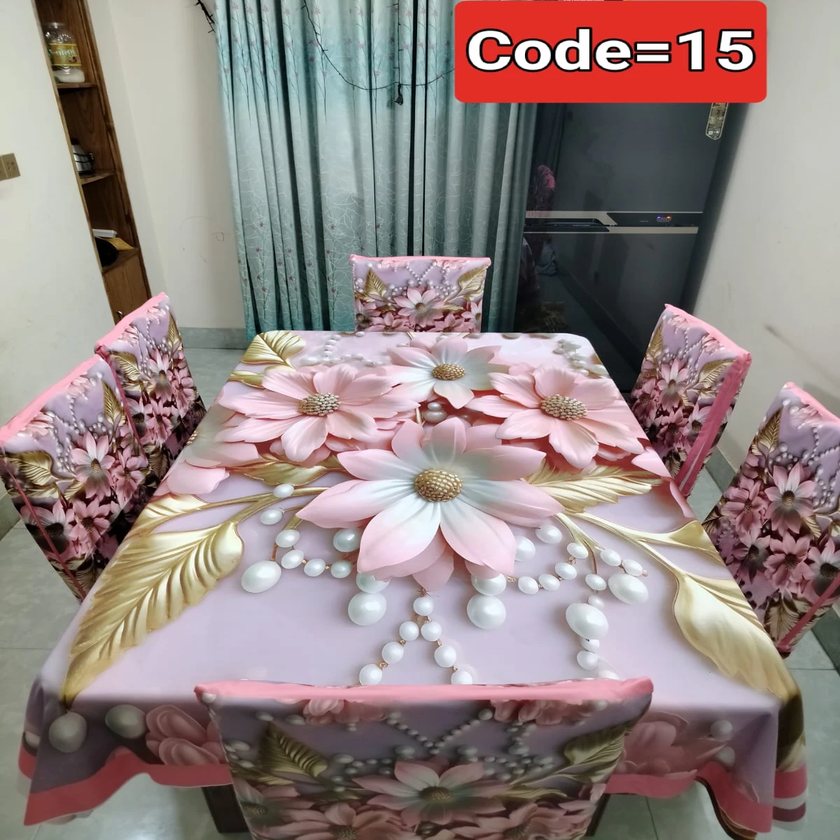 3D Pint Dining Table and Chair Cover Code = 15