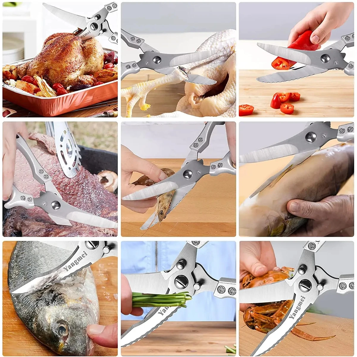 Multifunctional Chicken Bone Scissors Stainless Steel Portable Chicken Duck Fish Cutter