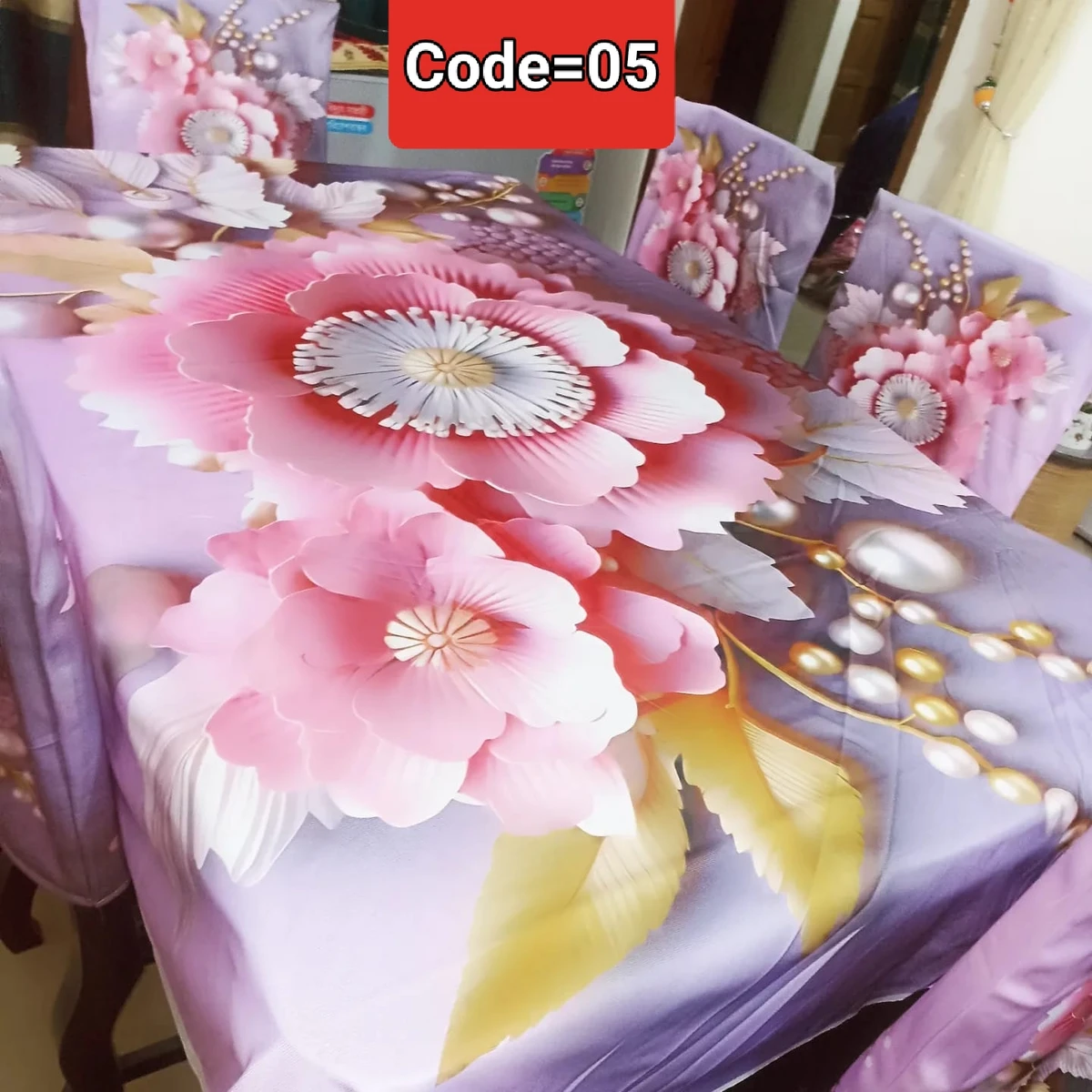 3D Pint Dining Table and Chair Cover Code=05