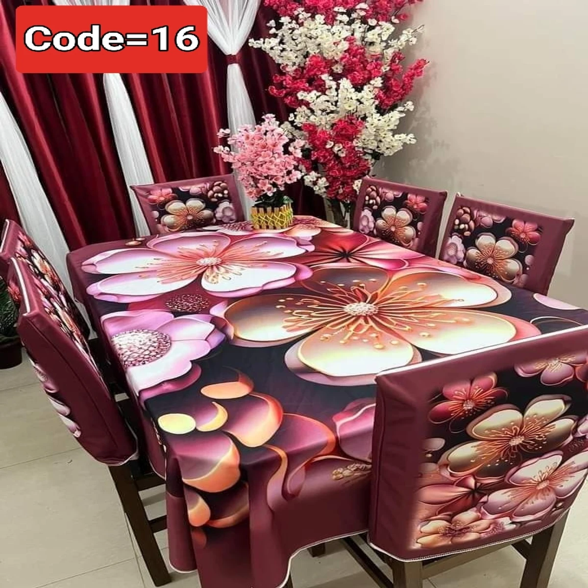 3D Pint Dining Table and Chair Cover Code = 16