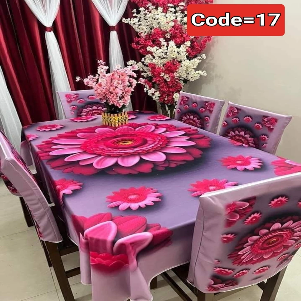 3D Pint Dining Table and Chair Cover Code=17