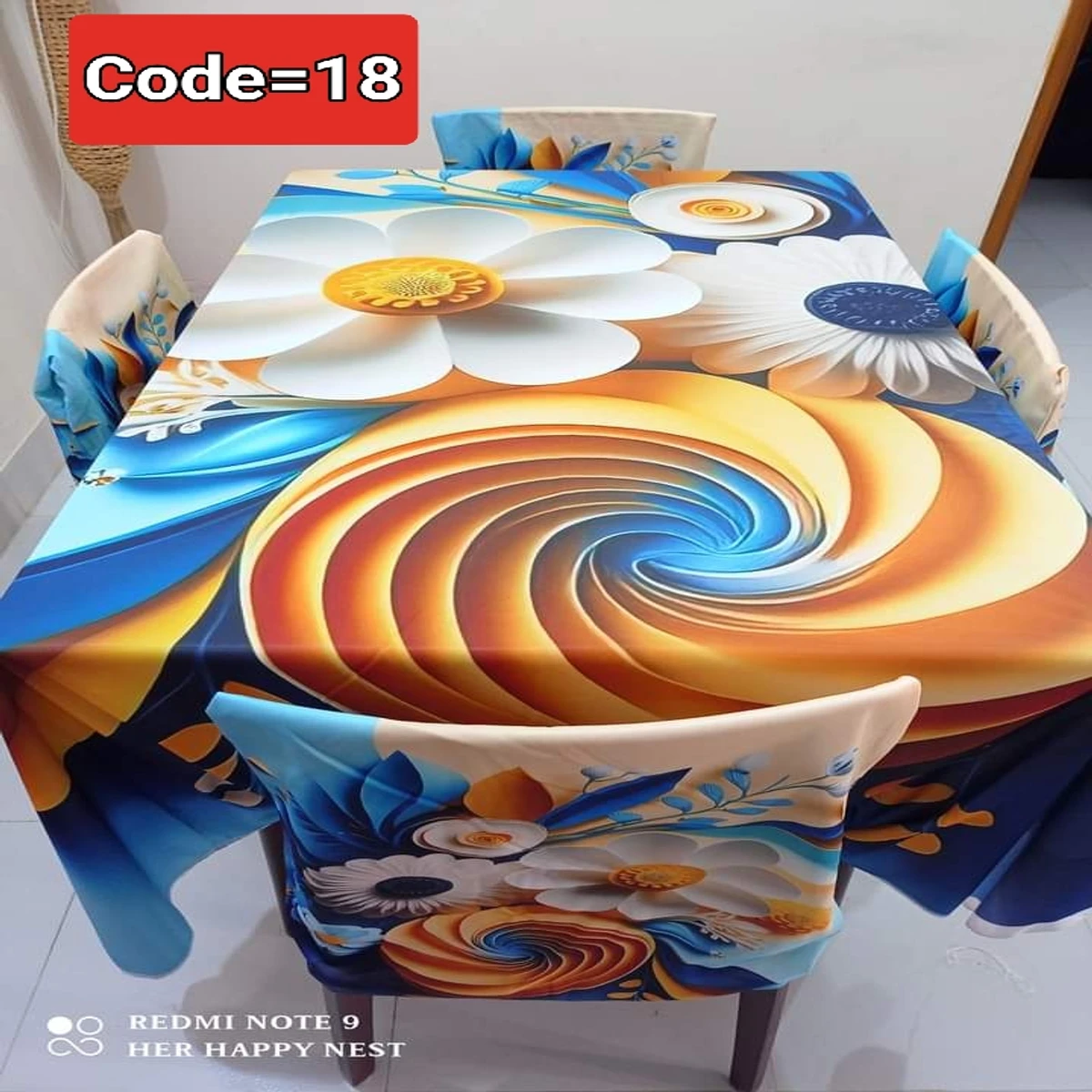 3D Pint Dining Table and Chair Cover Code = 18