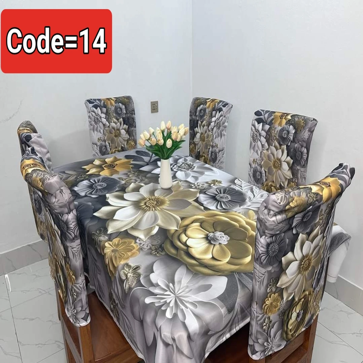 3D Pint Dining Table and Chair Cover Code = 14 New