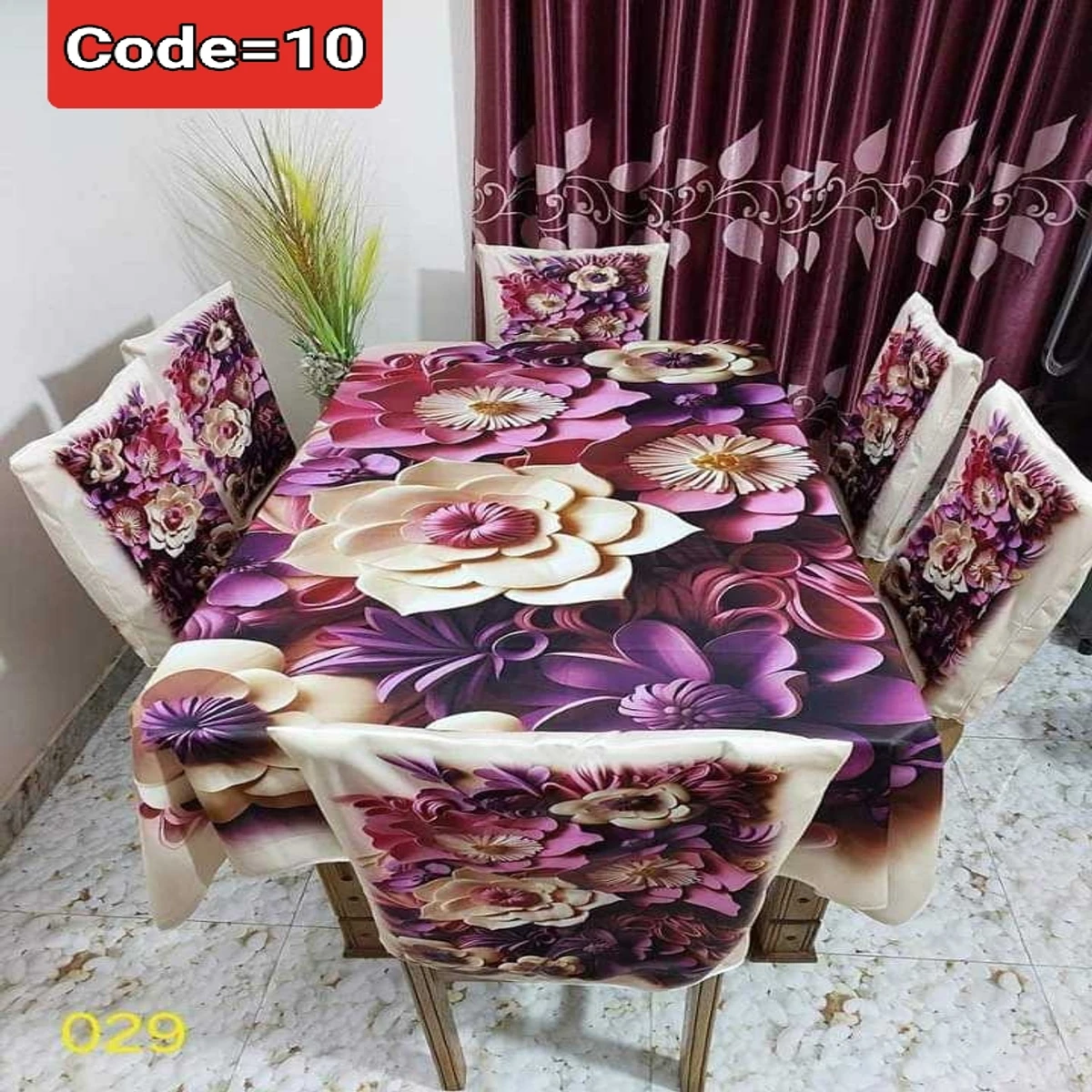 3D Pint Dining Table and Chair Cover Code=10 New