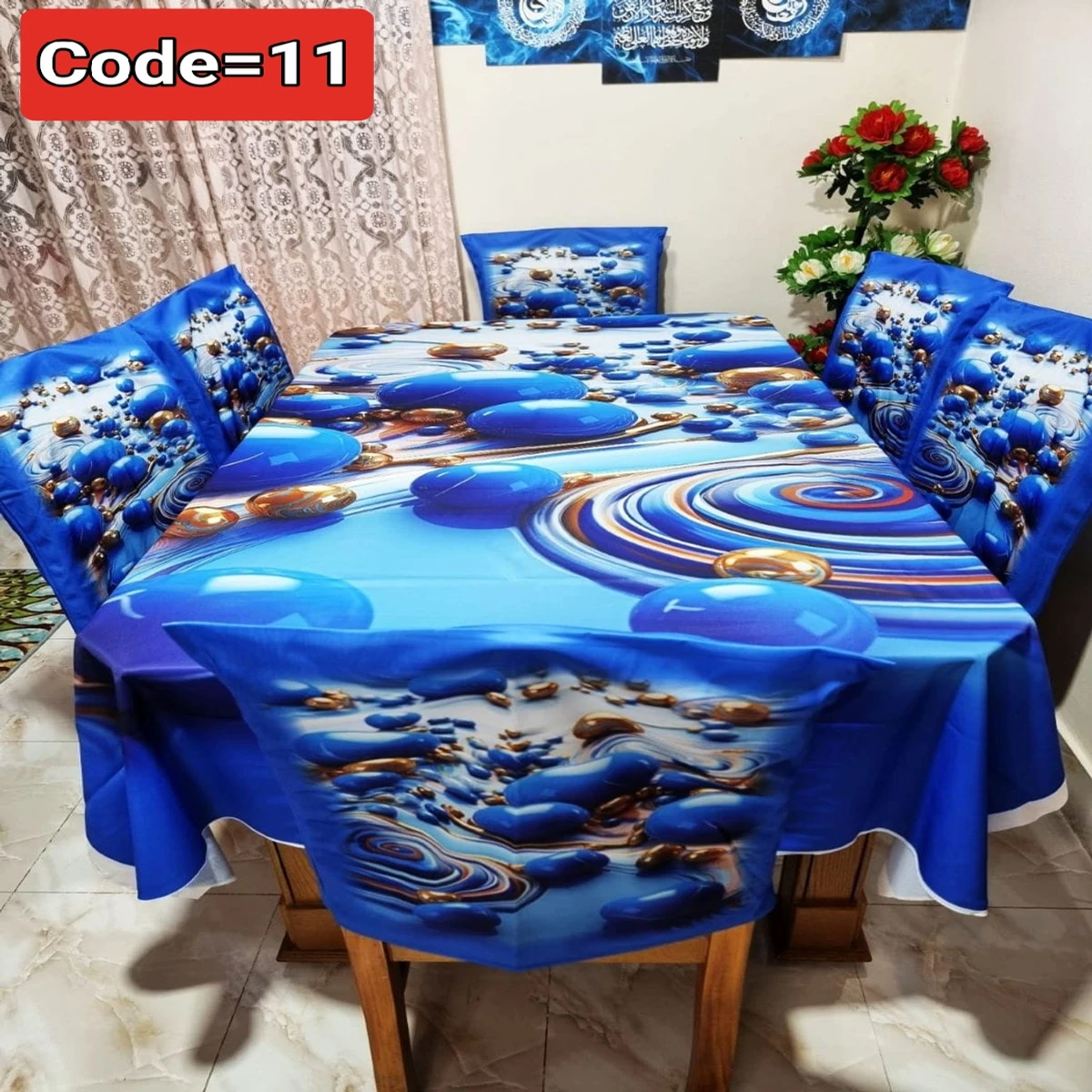 3D Pint Dining Table and Chair Cover Code =11 New