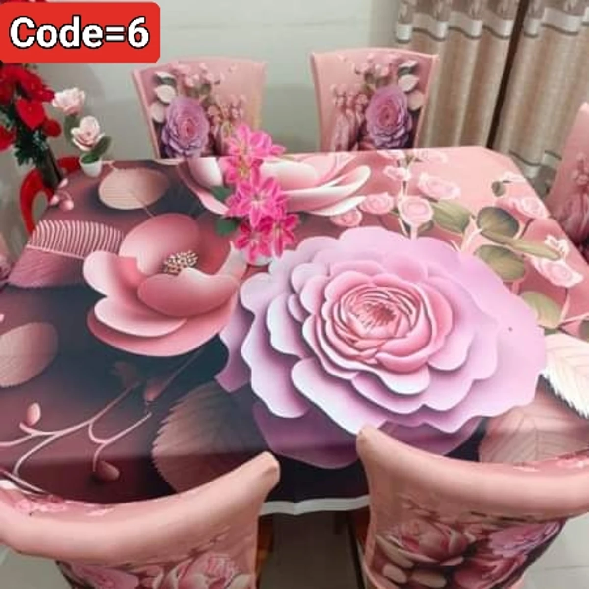 3D Pint Dining Table and Chair Cover Code= 06 New