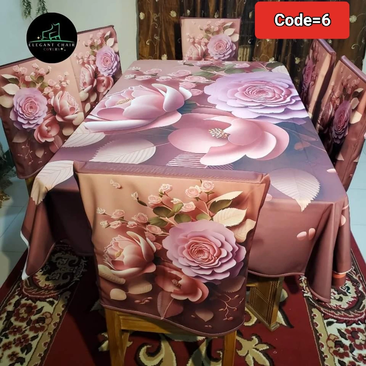 3D Pint Dining Table and Chair Cover Code= 06 New